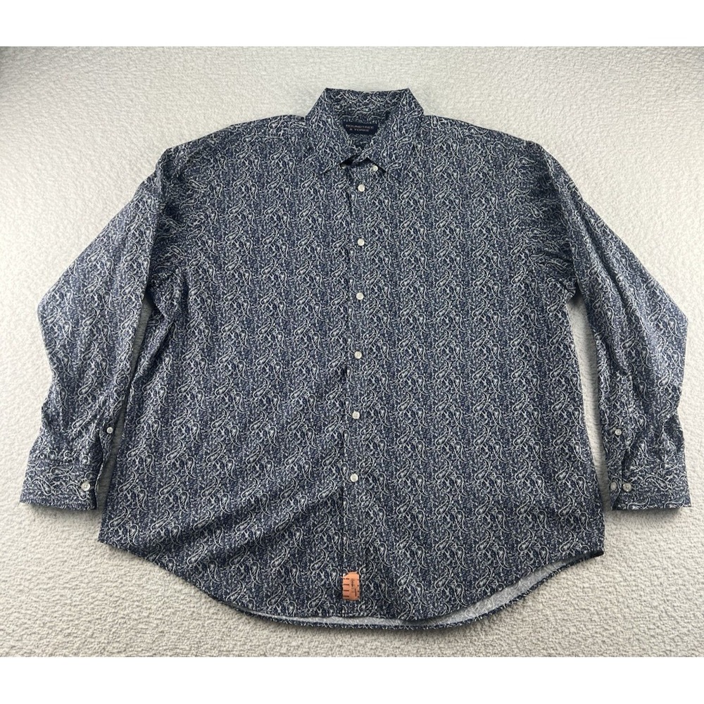 Roundtree‎ & Yorke Mens Paisley Shirt Button Up Size XL Long Sleeve